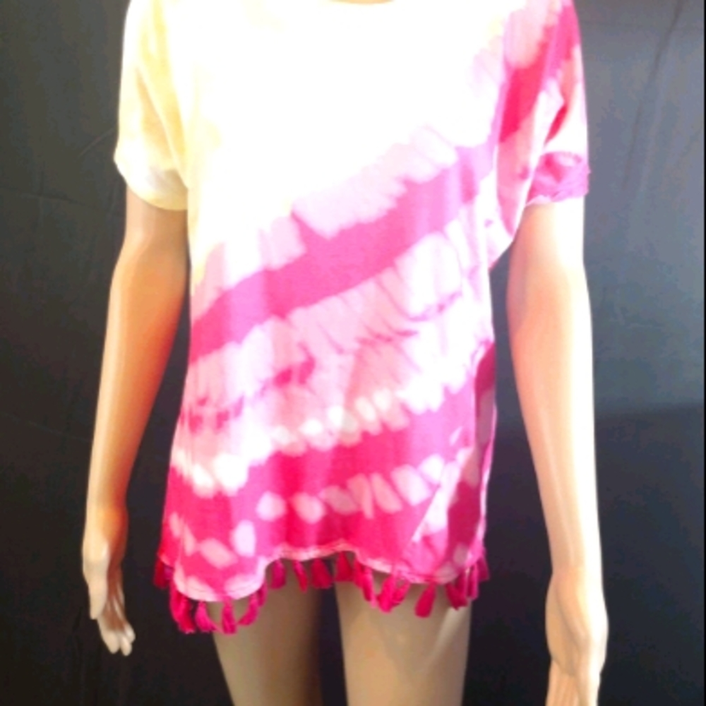 Weekends by ChicosTye Dye Fringed Tee